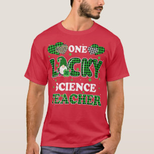 One Lucky Science Teacher St Patricks Day Gnome Pr T-Shirt