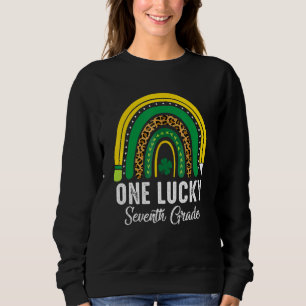 One Lucky Seventh Grade Rainbow St Patricks Day Te Sweatshirt
