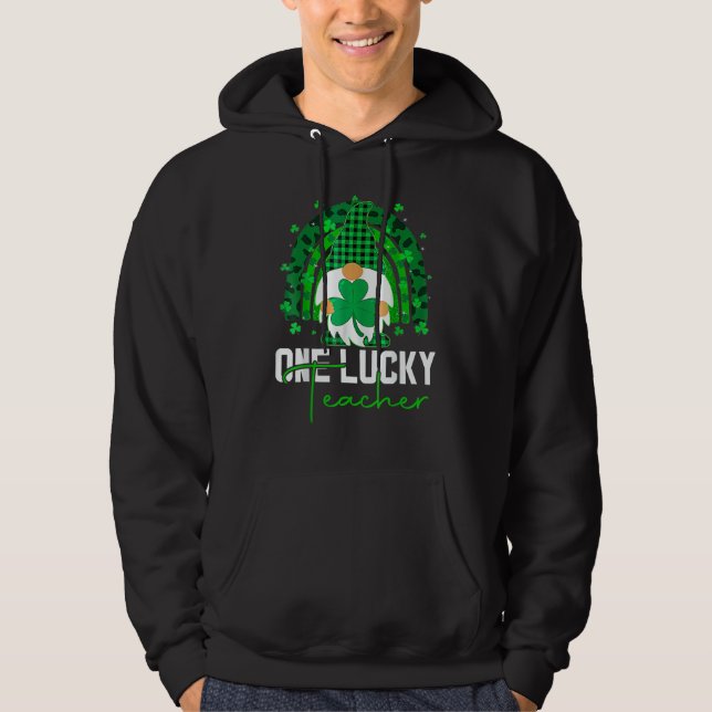 One Lucky Shamrock Teacher St Patricku2019s Day 1 Hoodie (Front)