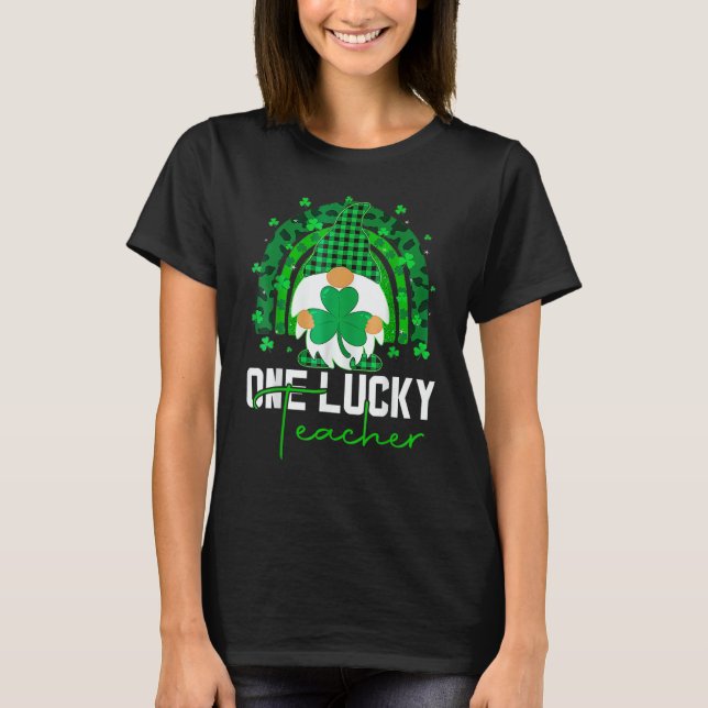 One Lucky Shamrock Teacher St Patricku2019s Day 1 T-Shirt (Front)