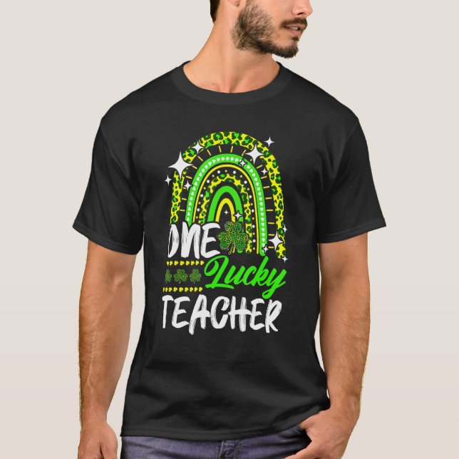 One Lucky Shamrock Teacher St Patricku2019s Day Le T-Shirt (Front)