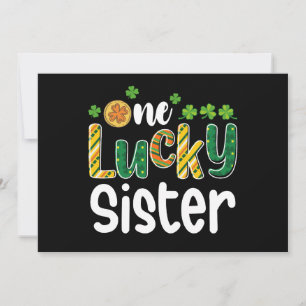 One Lucky Sister Matching Family St Patrick's Day Invitation