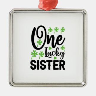 One Lucky Sister Metal Tree Decoration