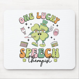 One Lucky Speech Therapist St Patricks Day Speech Mouse Pad