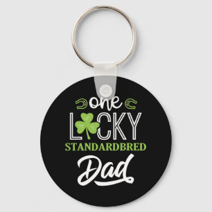 One Lucky Standardbred Horse Dad Irish Horseback R Key Ring