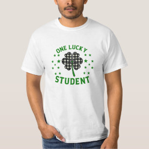 One Lucky Student – Shamrock Clover GraphicT-Shirt T-Shirt