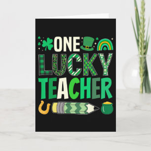 One Lucky Teacher Funny Irish St Patricks Day Scho Card