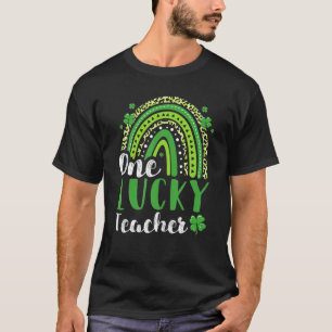 One Lucky Teacher Green Rainbow St Patrick’S Day T-Shirt