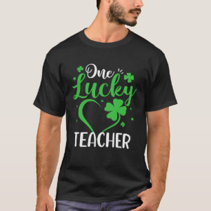 One Lucky Teacher Happy St Patricks Day Heart Sham T-Shirt