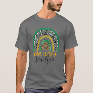 One Lucky Teacher Rainbow School St Patrick’S Day T-Shirt