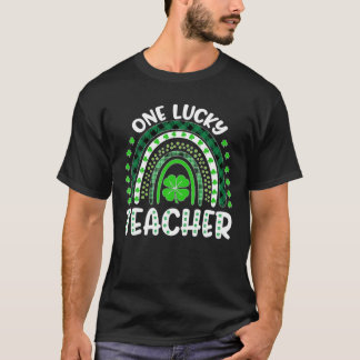 One Lucky Teacher Rainbow St Patrick’S Day T T-Shirt