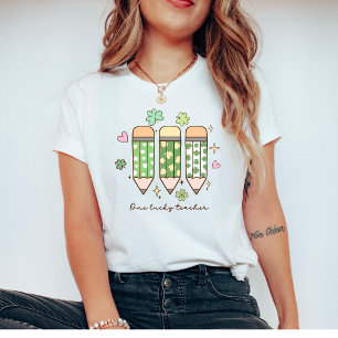 One Lucky Teacher Retro St. Patrick’s Day T-Shirt