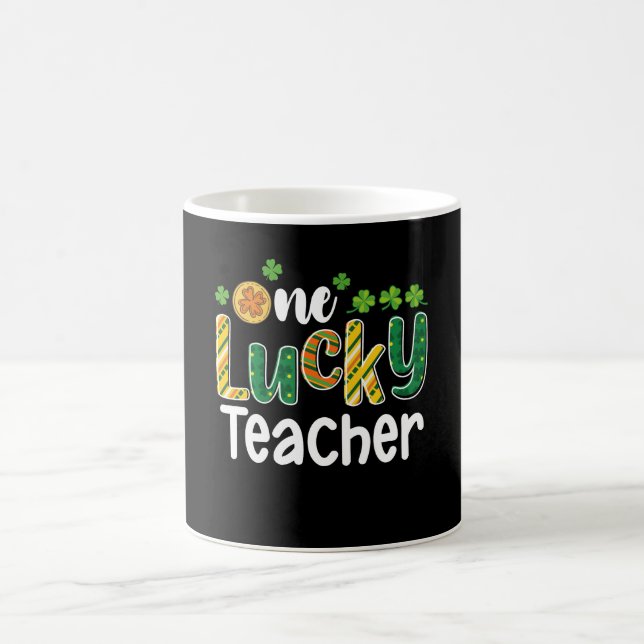 One Lucky Teacher School St Patrick's Day Coffee Mug (Center)