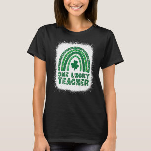 One Lucky Teacher St Patrick's Day Cute Rainbow T-Shirt
