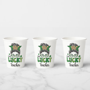 One Lucky Teacher - St. Patrick's Day Paper Cups