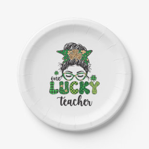 One Lucky Teacher - St. Patrick's Day  Paper Plate