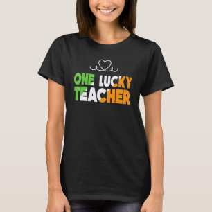 One Lucky Teacher St Patricks Day Shamrock Men Wom T-Shirt