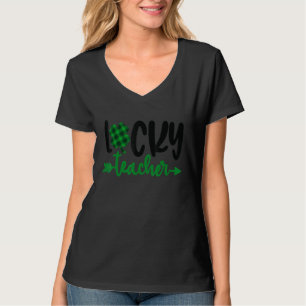 One Lucky Teacher St Patricks Day Shamrock Teacher T-Shirt