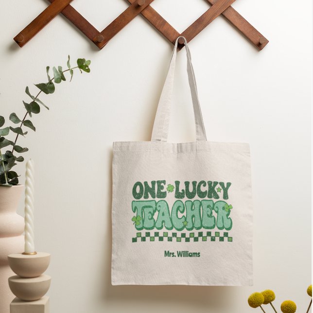 One Lucky Teacher St. Patrick's Day Tote Bag (Creator Uploaded)