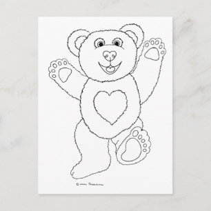 One Lucky Teddy Postcard