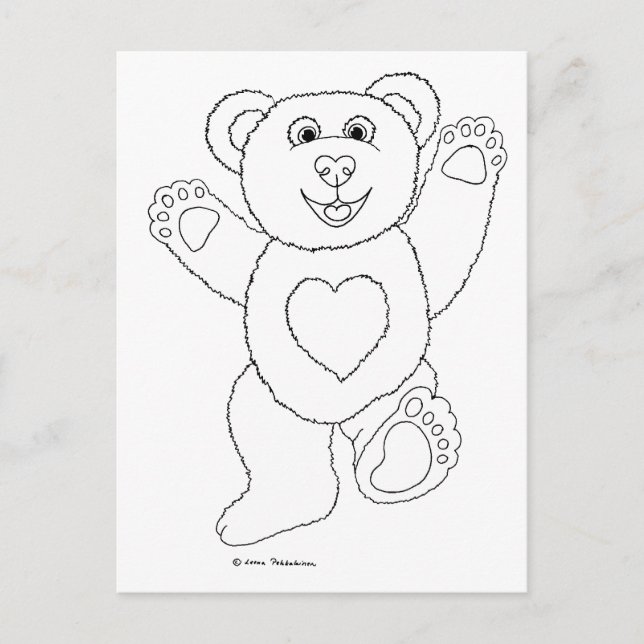 One Lucky Teddy Postcard (Front)