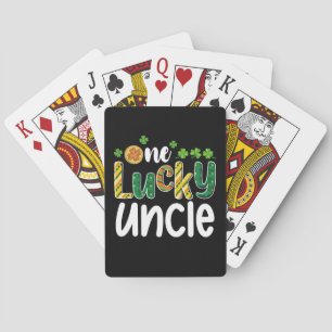 One Lucky Uncle Matching Family St Patrick's Day Playing Cards