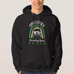 One Lucky Wrestling Nana Grandma St Patrick's Day Hoodie