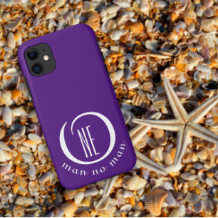 One man no man encouragement quote purple Case-Mate iPhone case