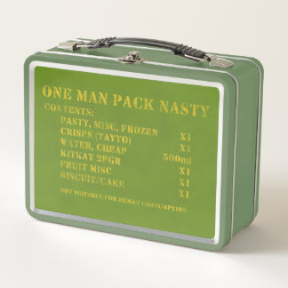 One Man Pack Nasty Metal Lunch Box