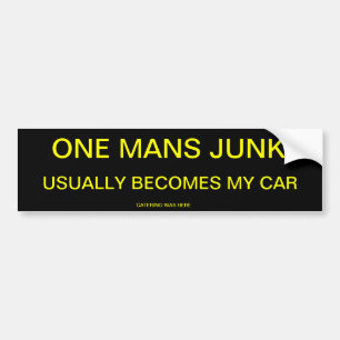 ONE MANS JUNK BUMPER STICKER
