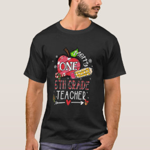 One Merry 5th Grade Teacher Christmas Santa Lights T-Shirt