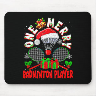 One Merry Badminton Player Christmas Team Matching Mouse Pad