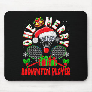 One Merry Badminton Player Christmas Team Matching Mouse Pad