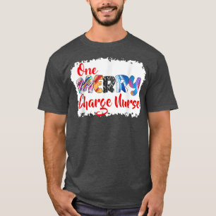 One Merry Charge Nurse Christmas PJ Xmas Matching T-Shirt