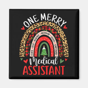 One Merry Medical Istant Rainbow Christmas Cma Nur Magnet