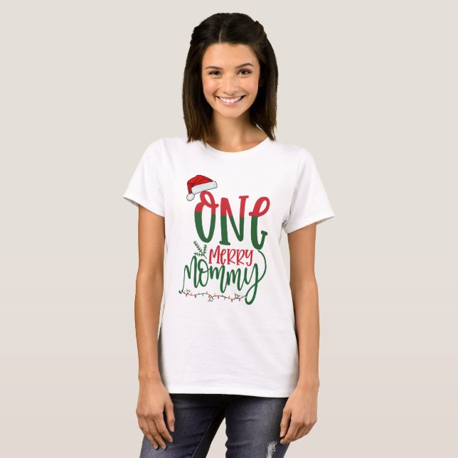 One Merry Mummy Family Matching Christmas  T-Shirt (Front Full)