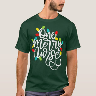 One Merry Nurse Funny Holiday Christmas Stethoscop T-Shirt