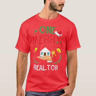One Merry Realtor Real Estate Ugly Christmas Sweat T-Shirt