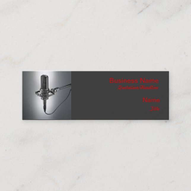 One Mic Business Card (Front)