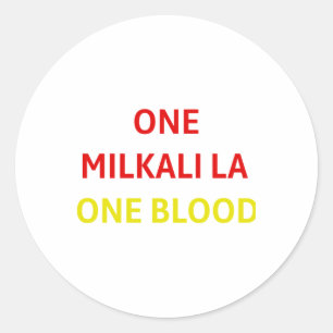 One Milkali La One Blood Classic Round Sticker