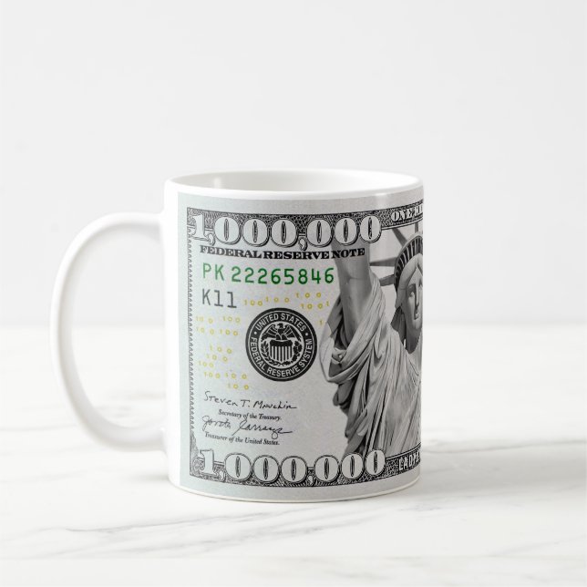 One Million Dollar Bill Coffee Mug (Left)