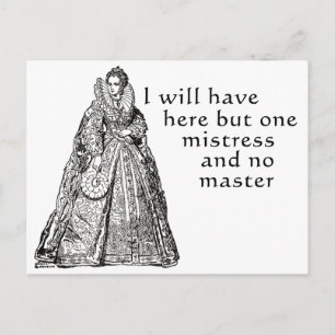 One Mistress Here Postcard