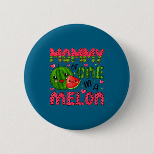One Mommy Melon 1st Birthday Watermelon 6 Cm Round Badge