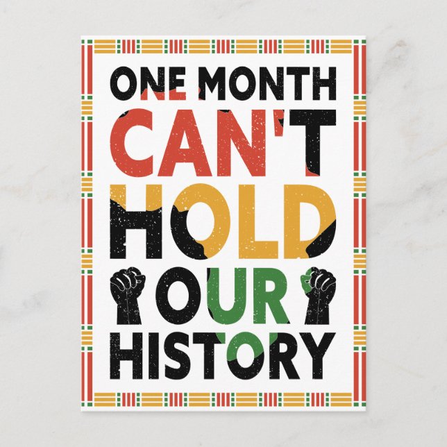 One Month Can't Hold Our History Notebook Holiday Postcard (Front)