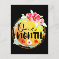 One-Month-Old Baby Milestone Label