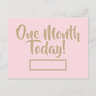One Month Today Postcard