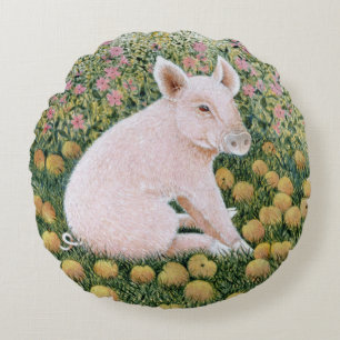 One More Apple Round Cushion