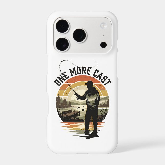 One More Cast Retro Fishing Silhouette (Back)