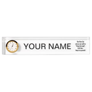 one more cat crazy cat lady until then nameplate