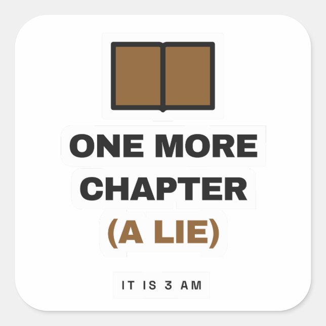 One More Chapter A Lie Funny Book Sticker (Front)